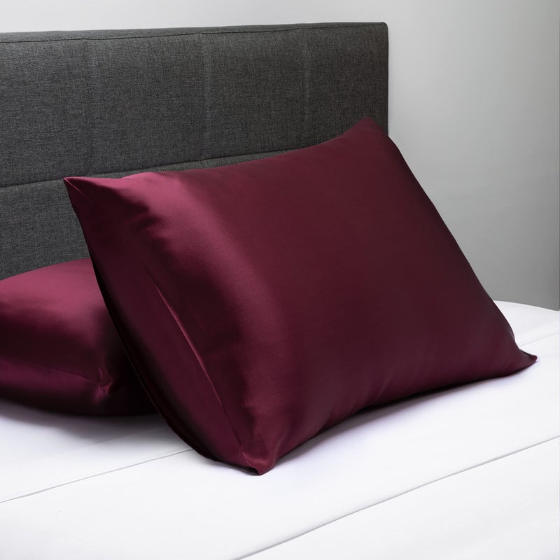 Fishers Finery 25mm 100% Pure Mulberry Silk Pillowcase (Red Standard) - Image 3